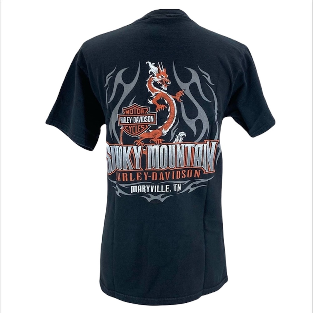 HARLEY-DAVIDSON Men’s/Unisex Black Short Sleeve Pocket Graphic Tee Shirt Sz S